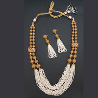 Ganpati Arts Stone Pearl Copper Necklace Set - FBC0001
