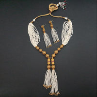 Ganpati Arts Pearl Copper Necklace Set - FBC0002