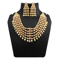 Ganpati Arts Stone Pearl Copper Necklace Set - FBC0006A