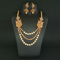 Ganpati Arts Stone Beads Copper Necklace Set - FBC0007B
