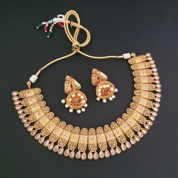 Ganpati Arts Stone Copper Necklace Set - FBC0009