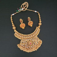 Ganpati Arts Stone Copper Necklace Set - FBC0011B