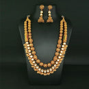Ganpati Arts Kundan Stone Copper Necklace Set - FBC0021A