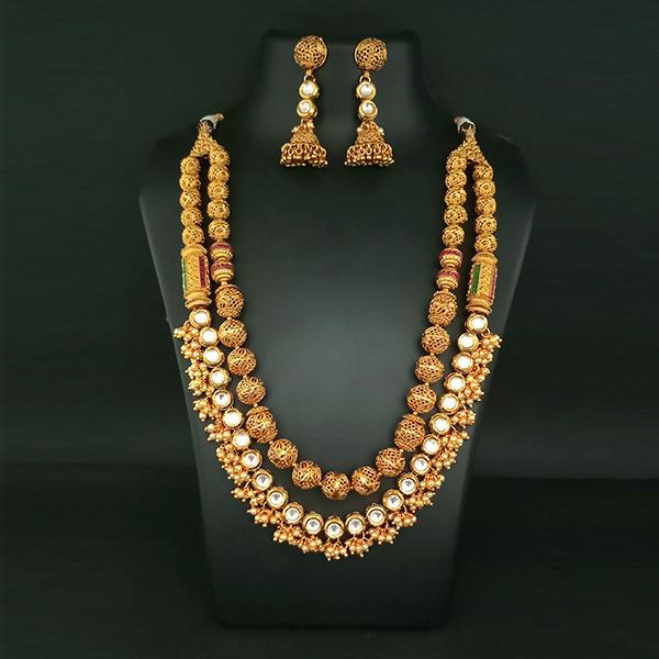 Ganpati Arts Kundan Stone Copper Necklace Set - FBC0021A