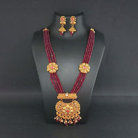 Ganpati Arts AD Stone Beads Copper Necklace Set - FBC0023B