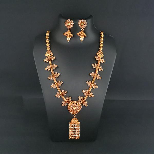 Ganpati Arts AD Stone Copper Necklace Set - FBC0027A