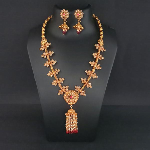 Ganpati Arts AD Stone Copper Necklaces Set - FBC0027B