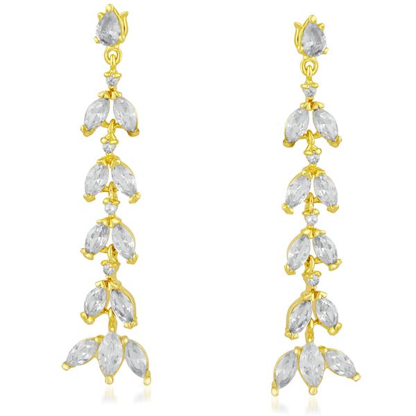 Suhagan AD Stone Gold Plated Dangler Earrings - FBE0002