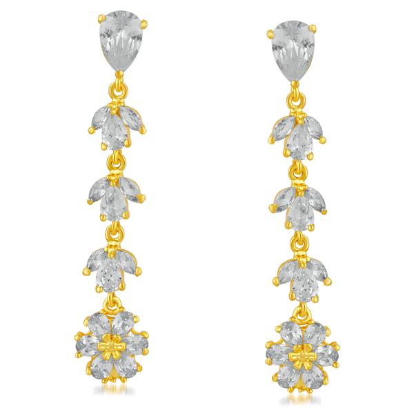 Suhagan Gold Plated AD Stone Dangler Earrings - FBE0008