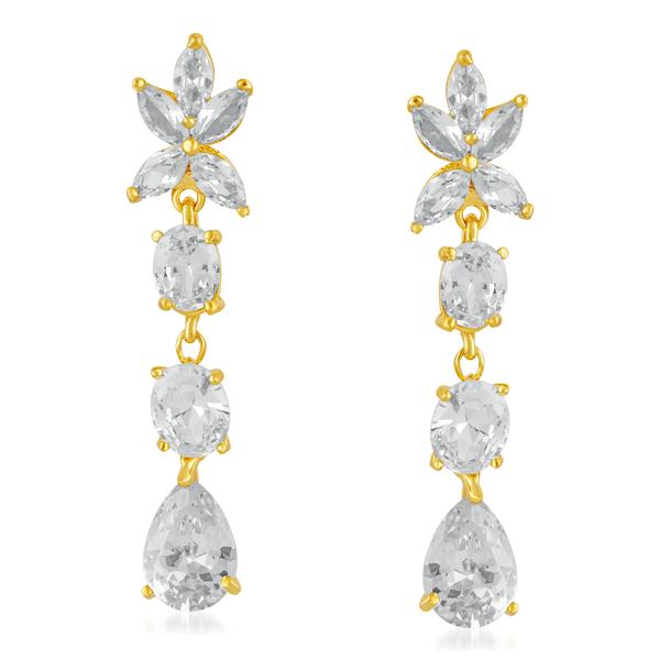 Suhagan AD Stone Gold Plated Dangler Earrings - FBE0009