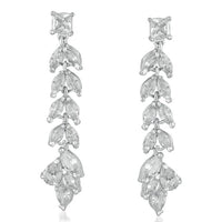 Suhagan Silver Plated AD Stone Dangler Earrings - FBE0012