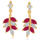 Suhagan Gold Plated AD Stone Dangler Earrings - FBE0014
