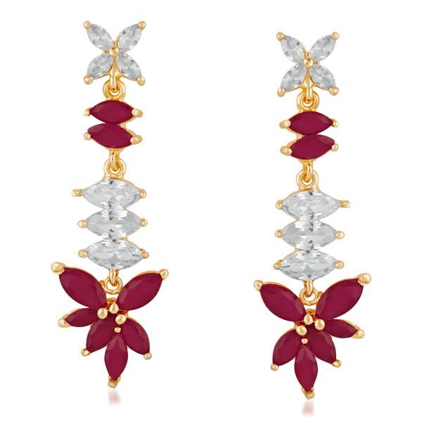 Suhagan Gold Plated AD Stone Dangler Earrings - FBE0016