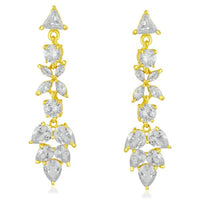 Suhagan Gold Plated AD Stone Dangler Earrings - FBE0020