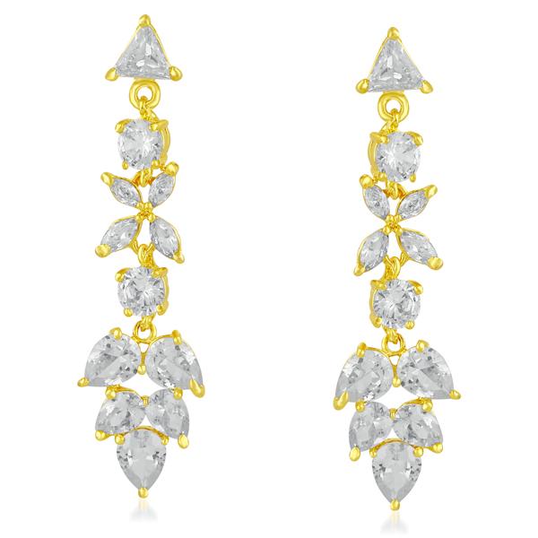 Suhagan Gold Plated AD Stone Dangler Earrings - FBE0020