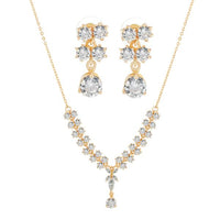 Suhagan Gold Plated AD Stone Necklace Set - FBE0028A