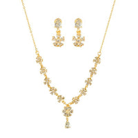 Suhagan Gold Plated AD Stone Necklace Set - FBE0029