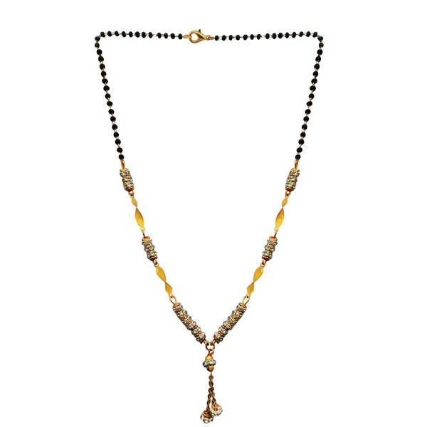 Umiyaji Gold Plated Stone Black Beads Mangalsutra - FBG0011