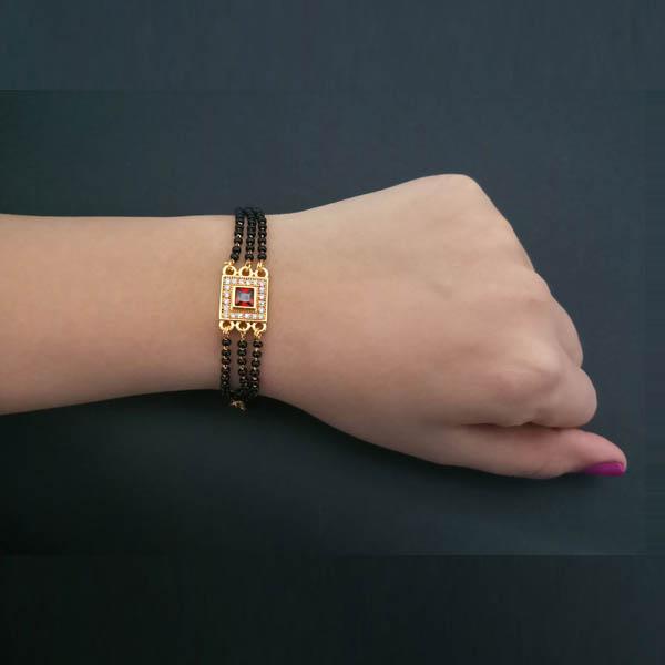 Umiyaji Gold Plated Austrian Stone Beads Mangalsutra Bracelet - FBG0018A