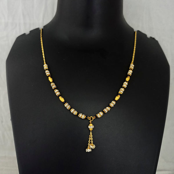 Umiyaji Gold Plated Stone Black Beads Mangalsutra