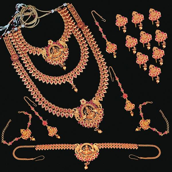 Shubham Pota Stone Copper Bridal Jewellery Set - FBK0002