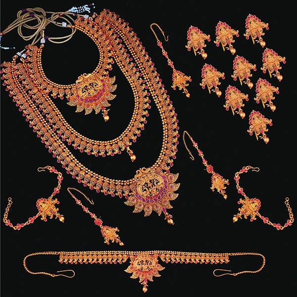 Shubham Pota Stone Copper Bridal Jewellery Set - FBK0004