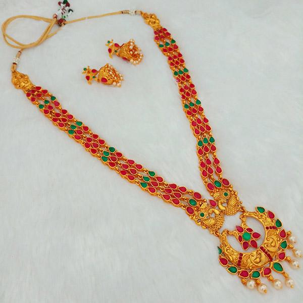Shubham Pota Stone Copper Necklace Set - FBK0020