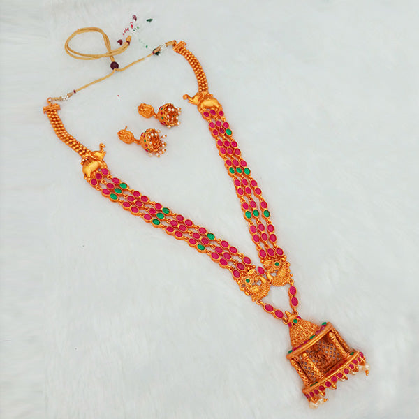 Shubham Pota Stone Copper Necklace Set - FBK0021