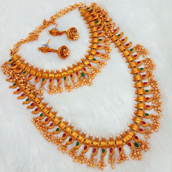 Shubham Pota Stone Copper Double Necklace Set - FBK0023A