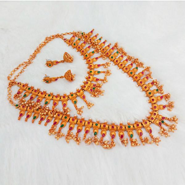 Shubham Pota Stone Copper Double Necklace Set - FBK0024A