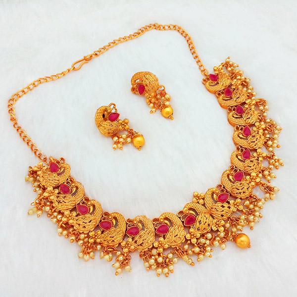 Shubham Pota Stone Copper Necklace Set - FBK0030
