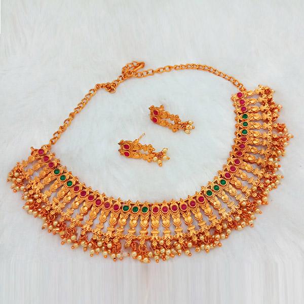 Shubham Pota Stone Copper Necklace Set - FBK0031