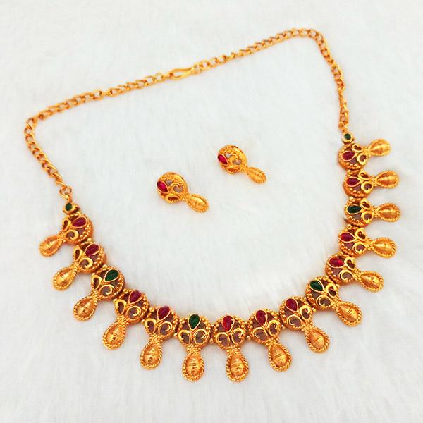 Shubham Pota Stone Copper Necklace Set - FBK0035