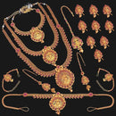 Shubham Pota Stone Copper Bridal Jewellery Set - FBK0101