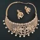 Pralhad American Diamond Pearl Brass Necklace Set - FBP0002