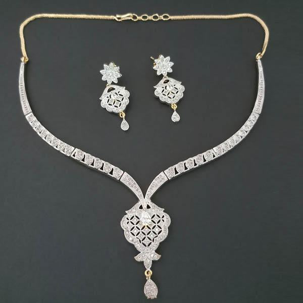 Pralhad American Diamond Brass Necklace Set - FBP0008