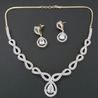 Pralhad American Diamond Brass Necklace Set - FBP0009