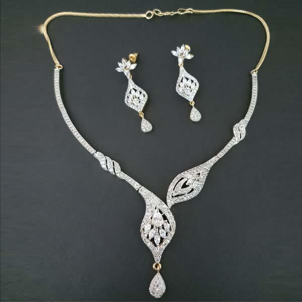 Pralhad American Diamond Brass Necklace Set - FBP0010