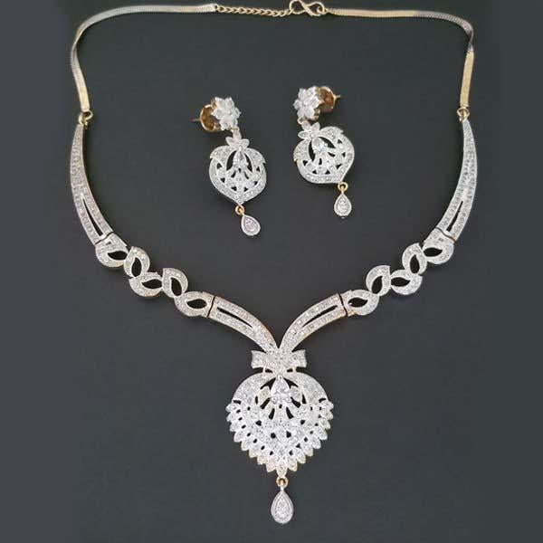 Pralhad American Diamond Brass Necklace Set - FBP0014