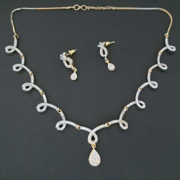 Pralhad American Diamond Brass Necklace Set - FBP0016