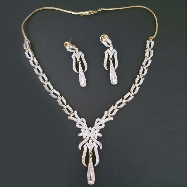 Pralhad American Diamond Brass Necklace Set - FBP0017