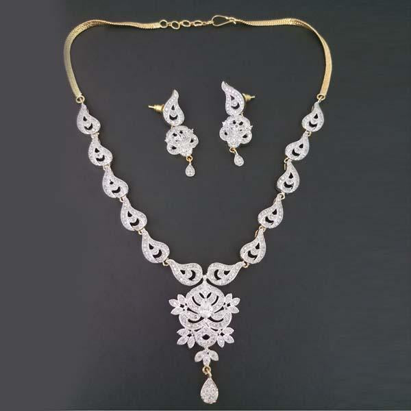 Pralhad American Diamond Brass Necklace Set - FBP0018