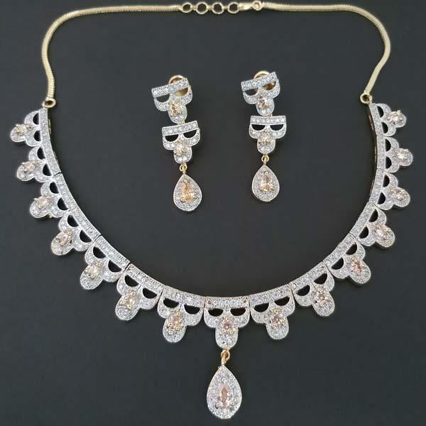 Pralhad American Diamond Brass Necklace Set - FBP0020