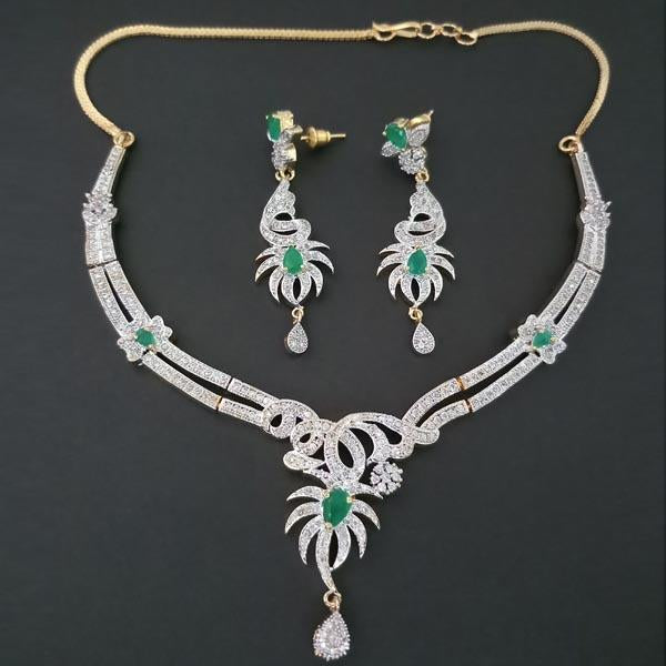 Pralhad American Diamond Brass Necklace Set - FBP0021A