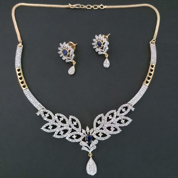 Pralhad American Diamond Brass Necklace Set - FBP0022B