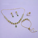 Pralhad AD Stone Necklace Set With Ring & Bracelet - FBP0040E