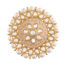 Etnico Gold-Plated Brass Meena Work Finger Ring (Women) - FL166Pe