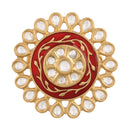 Etnico Gold-Plated Brass Meena Work Finger Ring (Women) - FL169R