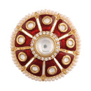 Etnico Gold-Plated Meena Work Finger Ring (Women) - FL172R