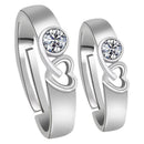 Etnico Platinum-Plated Couple Ring (Men And Women) (Pack of 2) - FL184CO